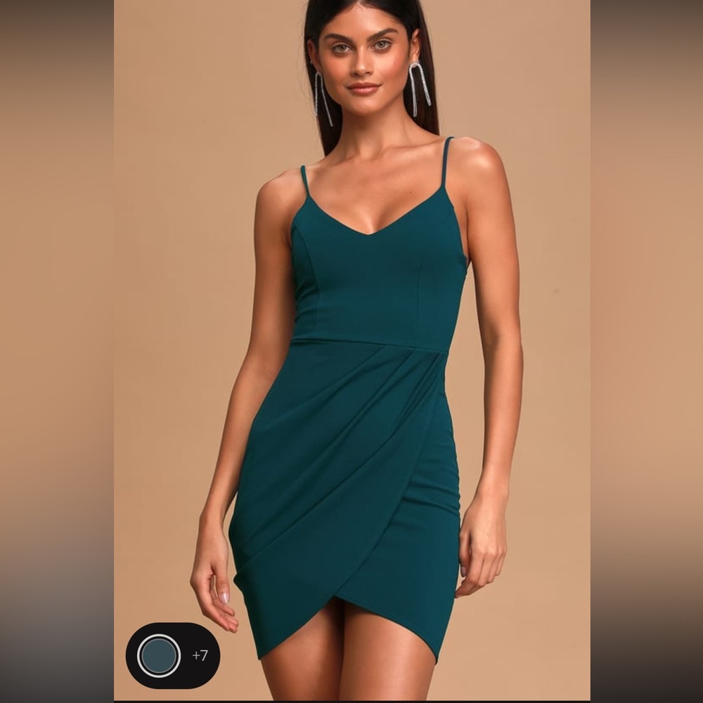 Forever Your Girl Teal Blue Bodycon Dress
